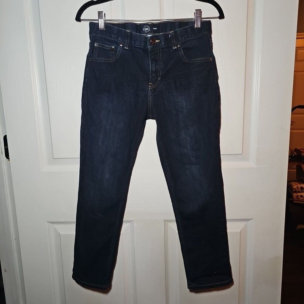 Wonder Nation Girls Slim 12 Husky Dark Wash Jeans